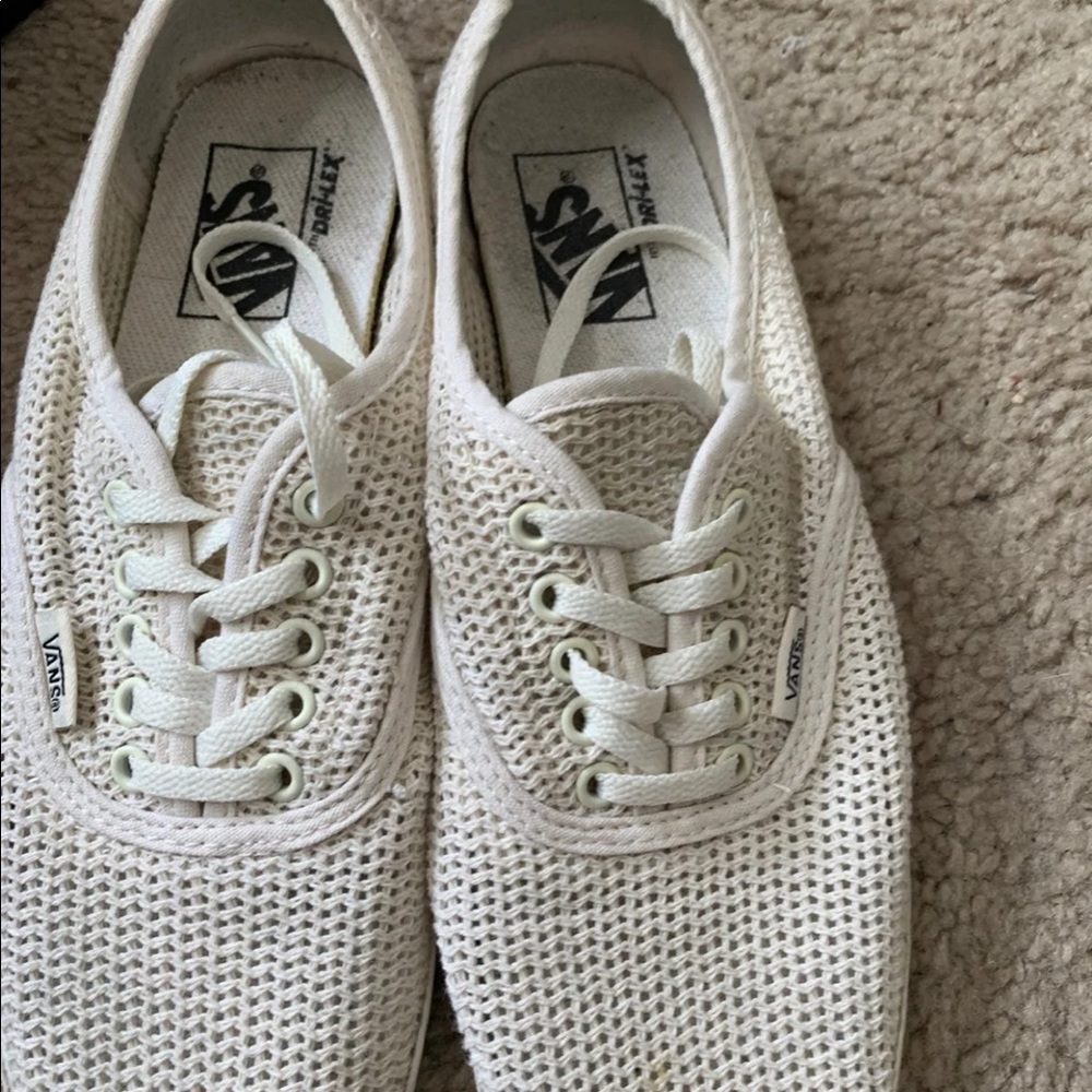 Knit cream/white Vans Authentic